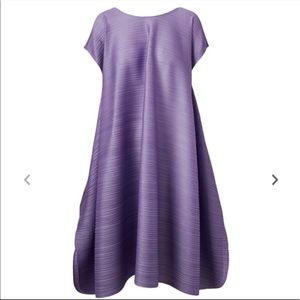 issey miyake Pleats please drawstring midi dress purple lavender